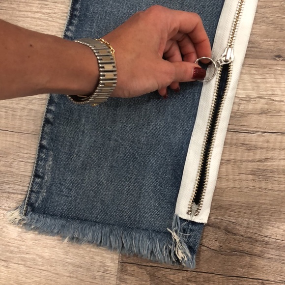 PISTOLA CHARLIE HIGH RISE STRAIGHT LEG, My Way, Side white zipper, Raw hem ๐ - Picture 14 of 17